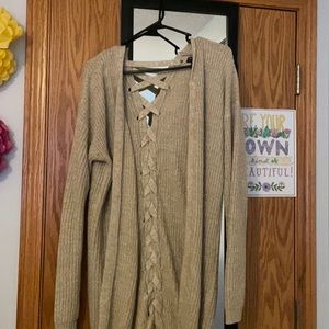 Xl light brown cardigan